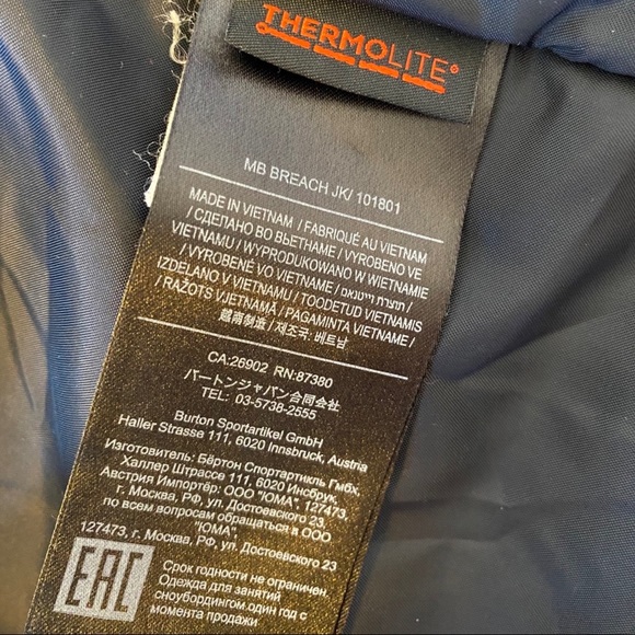 BURTON  Men's BREACH Shell Snow Jacket - GOLROD/TRCDRO - Picture 10 of 10